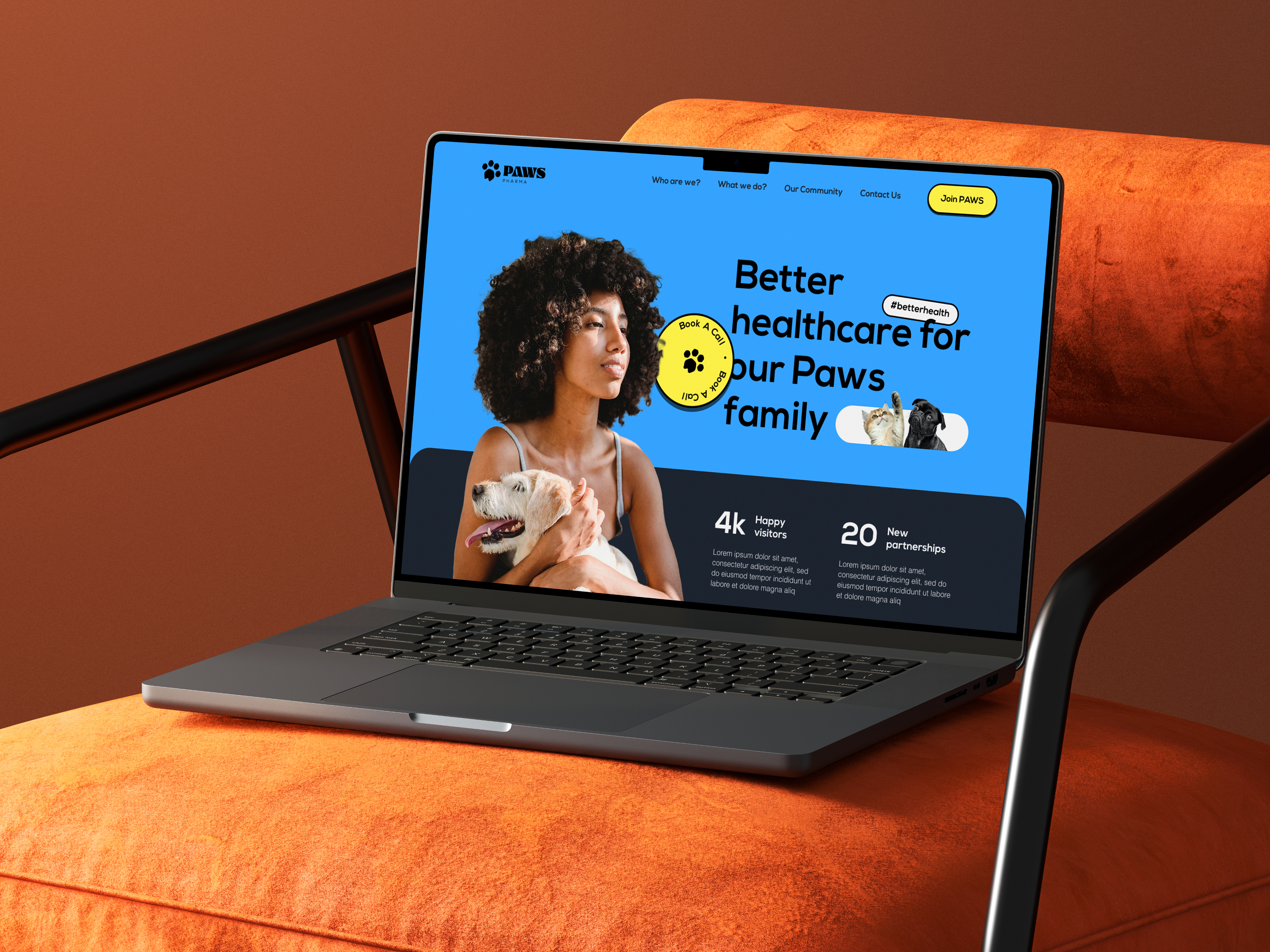 blurry photo of sunset over ocean with logo on top